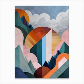 Abstract Mountain Painting 1 Canvas Print