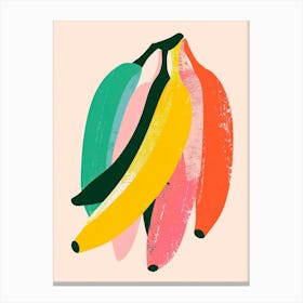 Colorful Bananas. Maximalist Canvas Print