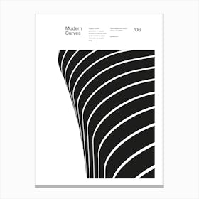Modern Curves 06, Modern Architecture Design Poster, minimalist interior wall decor Canvas Print