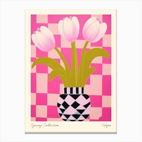 Spring Collection Tulips Flower Vase 4 Canvas Print
