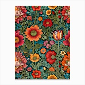 William Morris Floral Pattern 3 Canvas Print