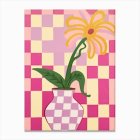 Orchids Flower Vase 1 Canvas Print