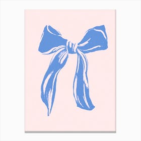 Light Blue Bow Canvas Print