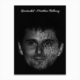 Unintended Muse Matthew Bellamy Text Art Canvas Print
