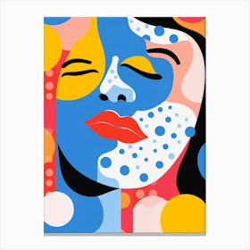 Block Colour Face Illustration 2 Canvas Print