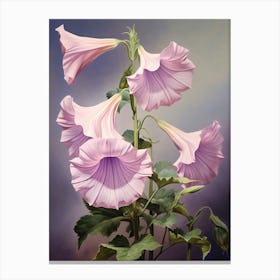 Floral Illustration Canterbury Bells Canvas Print