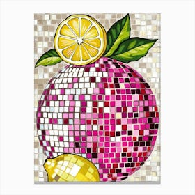 Mosaic Lemon Canvas Print