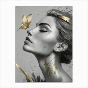 Gold Butterfly Canvas Print