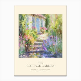Cottage Garden Poster Floral Tapestry 7 Canvas Print
