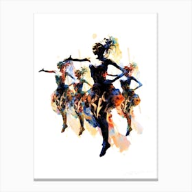 Dance Expression - Dancers In Color Canvas Print