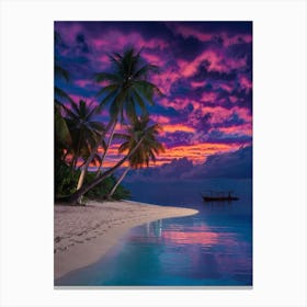 Sunset On The Beach 7 Canvas Print