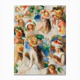 Study Of Heads, Pierre Auguste Renoir Canvas Print