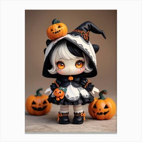 Halloween Witch Doll Canvas Print