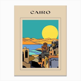 Minimal Design Style Of Cairo, Egypt 4 Poster Canvas Print