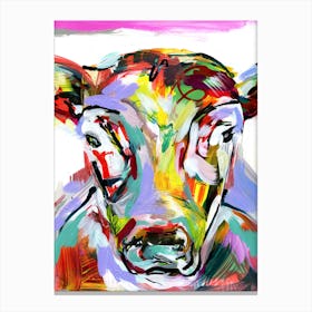 Abstract Cow Canvas Print