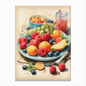 Fruit And Berries Canvas Print