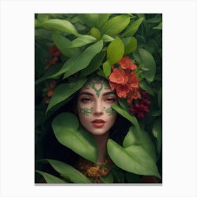 Cute Beautiful Plant Lady Cool Canvas Print