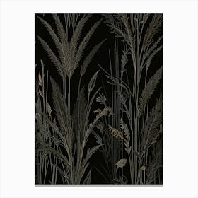 Black Grass Wallpaper Canvas Print