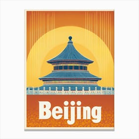 Aihrgdesign A Retro Travel Poster For Beijing Featuring The S Bb02567f 5e73 4c4b 90b0 020e466e6410 3 Canvas Print