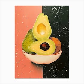 Art Deco Avocado Bowl 2 Canvas Print