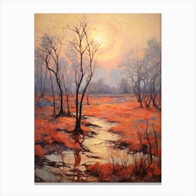 Autumn Orange Landscape 7 Canvas Print