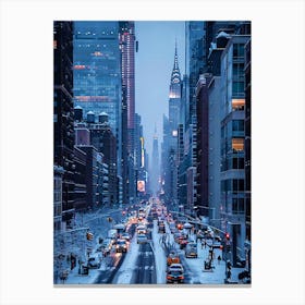 New York City In Winter Canvas Print