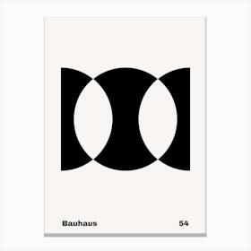 Geometric Bauhaus Poster B&W 54 Canvas Print