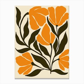 Orange Flowers 5 Canvas Print