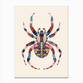 Colourful Insect Illustration Spider 15 Canvas Print