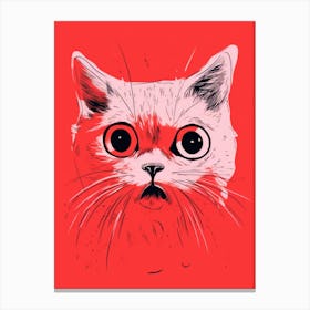 Cat With Big Eyes Canvas Print