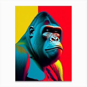 Cheeky Gorilla Gorillas Primary Colours 3 Canvas Print