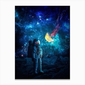 Astronaut Jellyspace Canvas Print