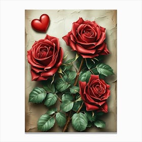 Red Roses 1 Canvas Print