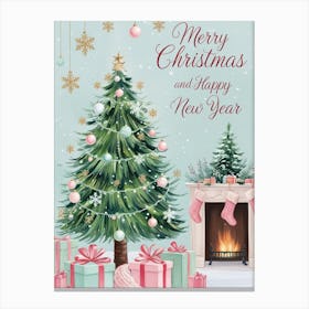 Merry Christmas And Happy New Year 5 Canvas Print