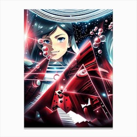 Fantasy Girl In Space 4 Canvas Print