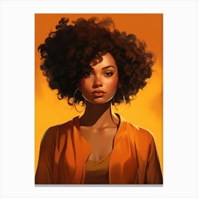 Afro Girl 8 Canvas Print