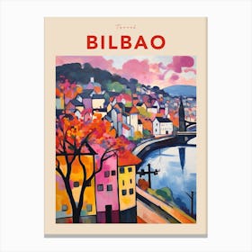 Bilbao Spain 4 Fauvist Travel Poster Canvas Print