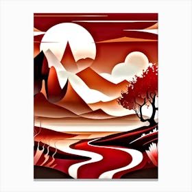 Red Landscape 1 Canvas Print