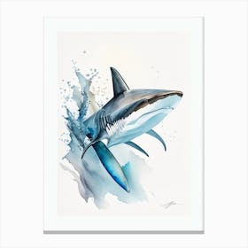 Zebra Shark 3 Watercolour Canvas Print