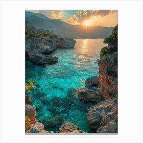 Sunset In Crete Canvas Print