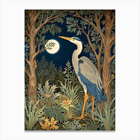 William Morris Heron In The Woods 6 Canvas Print