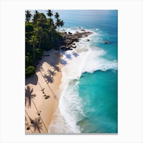 Aerial View Of A Tropical Beach 2 Canvas Print