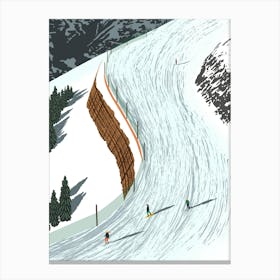 Ski Art Print Canvas Print