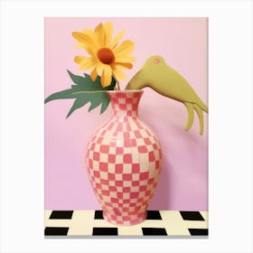 Bird Of Paradise Flower Vase 3 Canvas Print