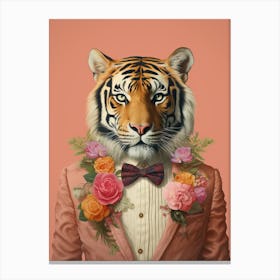 Tiger Illustrations Wearing A Wedding Tuxedo 1 Canvas Print