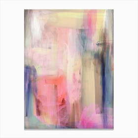 DAVENPORT - Pastel Multi Colour Rainbow Pride Abstract  Canvas Print