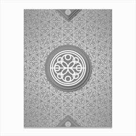 Geometric Glyph Sigil with Hex Array Pattern in Gray n.0213 Canvas Print
