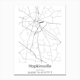 Hopkinsville,United States Minimalist Map Toile