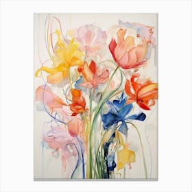 Abstract Flower Painting Tulip 1 Canvas Print