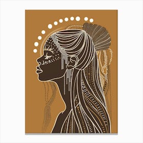 Portrait Of African Woman 50 Canvas Print